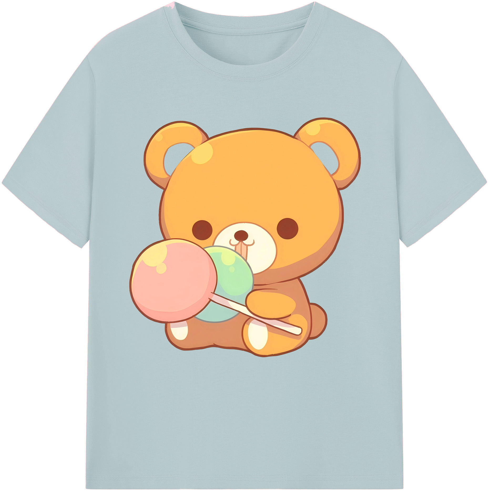 （画像用） リラックマ リラックマ キイロイトリ Rilakkuma Korilakkuma Kiiroitori 綿100％半袖Tシャツ（フロントプリント）